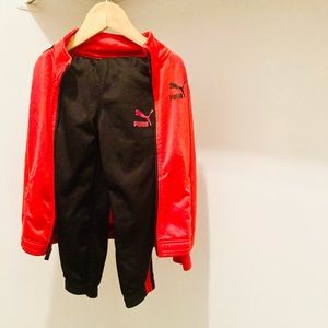 Toddlers Puma jumpsuit 5T Red and Black